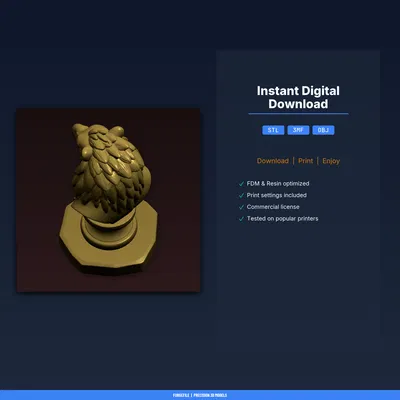 Tượng Bust Griffin trưng bày – File STL 3D Printable