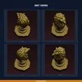 Tượng Bust Griffin trưng bày – File STL 3D Printable - Thumbnail 3