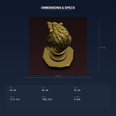 Tượng Bust Griffin trưng bày – File STL 3D Printable