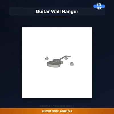 Móc Treo Guitar Gắn Tường, Yoke Đệm, Trưng Bày An Toàn - File STL In 3D