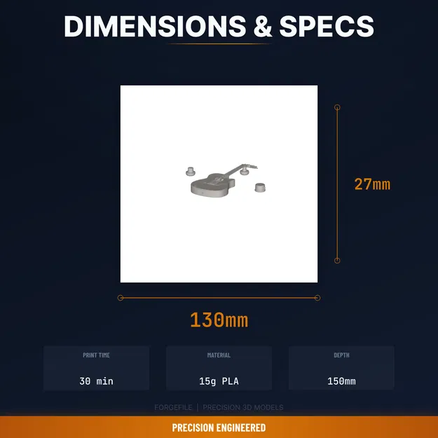 Móc Treo Guitar Gắn Tường, Yoke Đệm, Trưng Bày An Toàn - File STL In 3D - Image 4