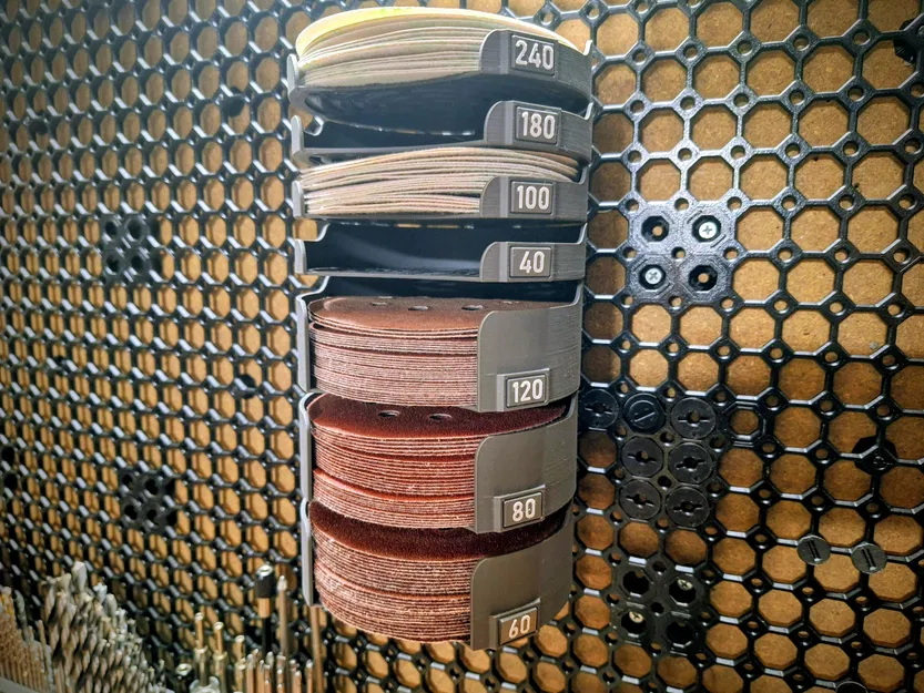 Kệ/khay nam châm sắp xếp nhám đĩa máy chà orbital 125mm - Image 1