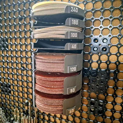 Kệ/khay nam châm sắp xếp nhám đĩa máy chà orbital 125mm