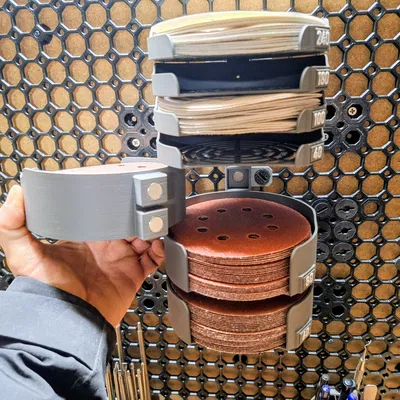 Kệ/khay nam châm sắp xếp nhám đĩa máy chà orbital 125mm