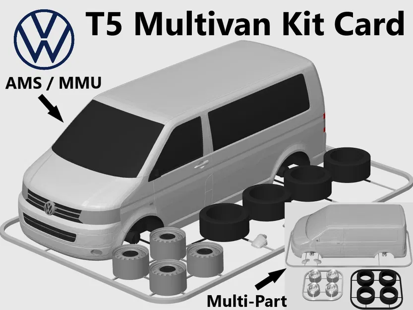 VW T5 Transporter / Multivan Bus Kit Card – Bộ kit card lắp ráp - Image 1