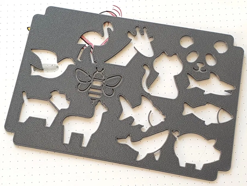 Khuôn vẽ 3D: 3 mẫu hình thú và biểu tượng cho giáo viên và bé - Image 1