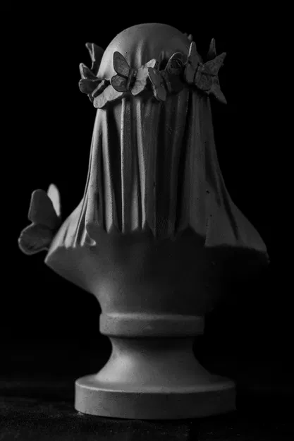 Tượng Bust Đầu Lâu Flutterby (Pre Supported) - Image 6