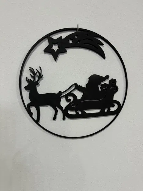 Mô Hình Ông Già Noel Cưỡi Tuần Lộc Treo Trang Trí Giáng Sinh - Image 1