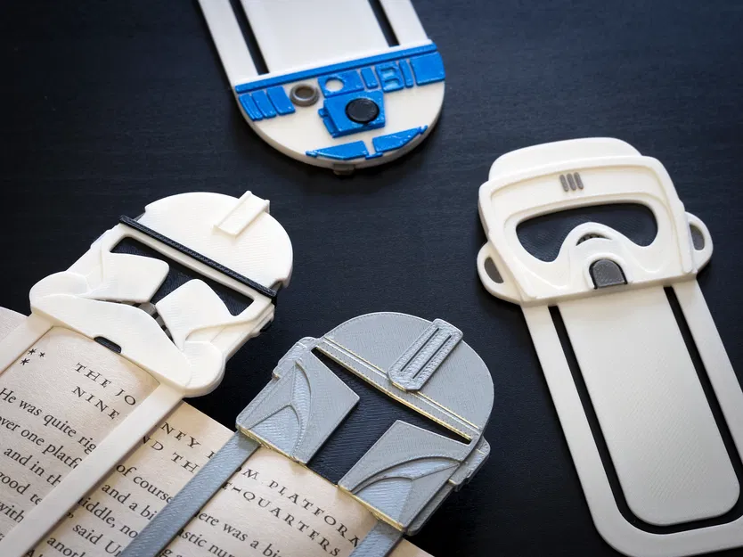 Bookmark Star Wars (Mandalorian, Clone Trooper, Scout Trooper, R2-D2) - Image 1