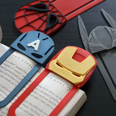 Bookmark Avengers (Iron Man, Spiderman, Thor, Captain America)