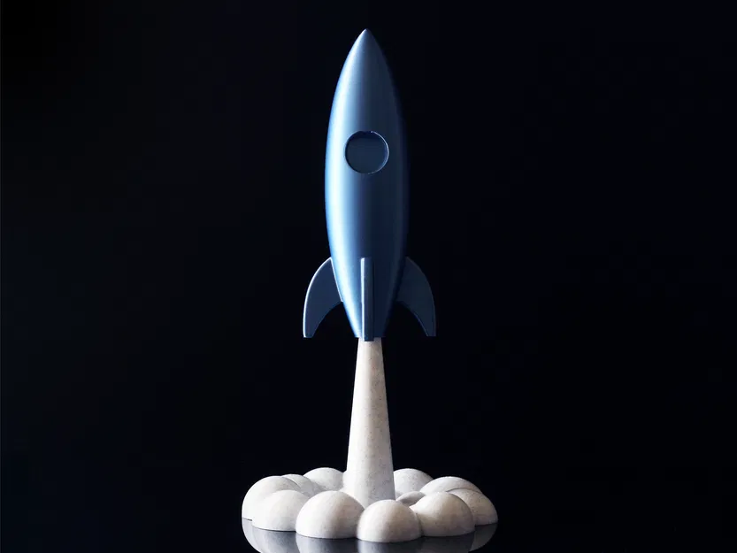 Tàu Tên Lửa Tối Giản (Minimalist Rocket Ship) - Image 1
