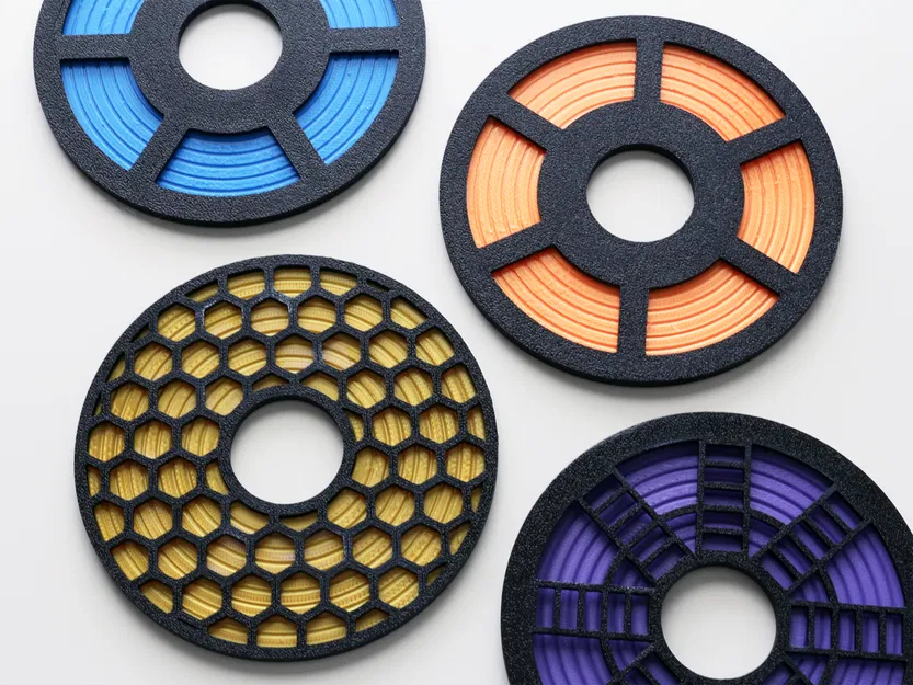 Bộ lót ly Filament Coasters hình cuộn filament - Image 1