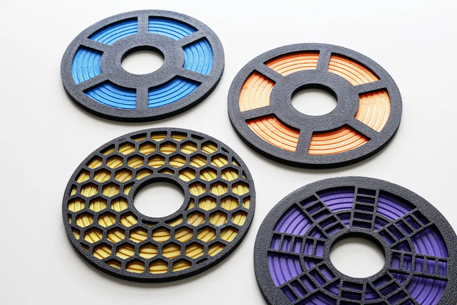 Bộ lót ly Filament Coasters hình cuộn filament - Image 3