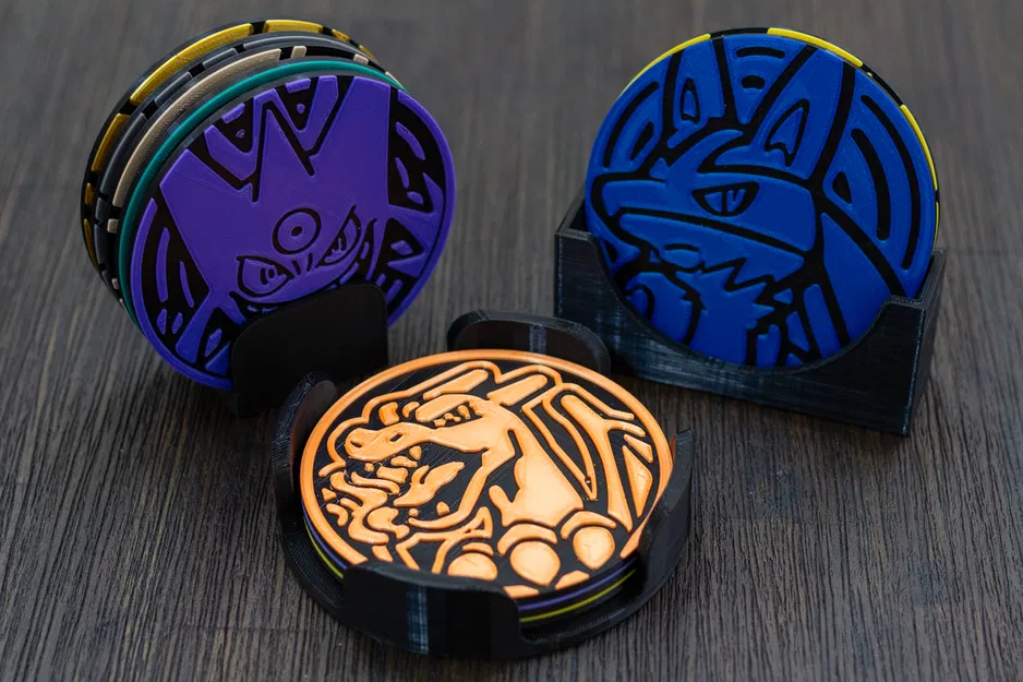 Bộ Kệ/Holder Coaster Tròn – Hơn 10 Biến Thể - Image 3