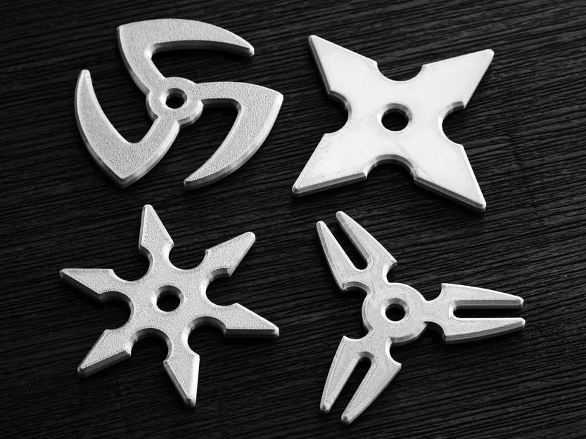 Phi Tiêu Ninja (Ninja Throwing Stars) – 4 Mẫu, In Không Cần Support - Image 1