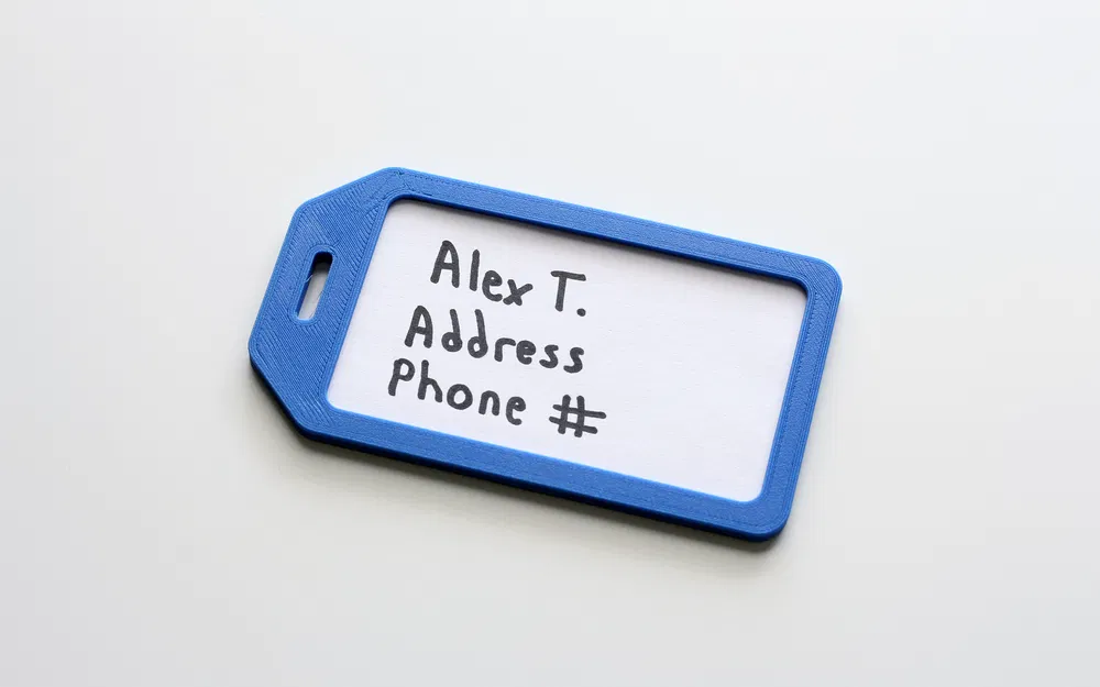 Thẻ hành lý (Luggage Tag) in nhanh, lắp bấm khớp - Image 1