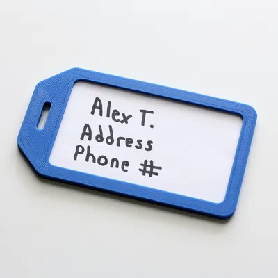 Thẻ hành lý (Luggage Tag) in nhanh, lắp bấm khớp