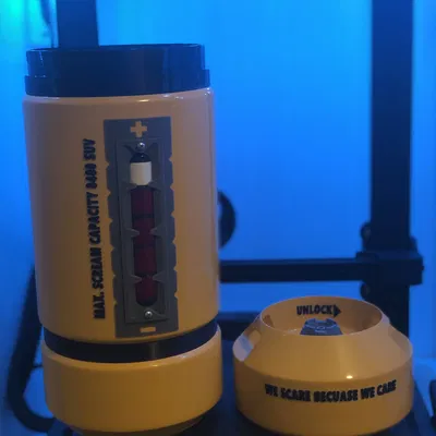 Bình Monsters Inc Scream Canister có nắp tháo rời (nam châm)