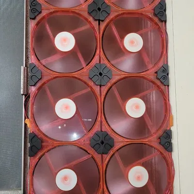 Khớp nối/giữ quạt không cần ốc tương thích quạt 120mm & 140mm