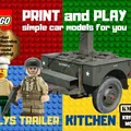 Mô Hình LEGO Xe Jeep Willys Trailer Field Kitchen - Bếp Chiến Dã 1942 - Thumbnail 1