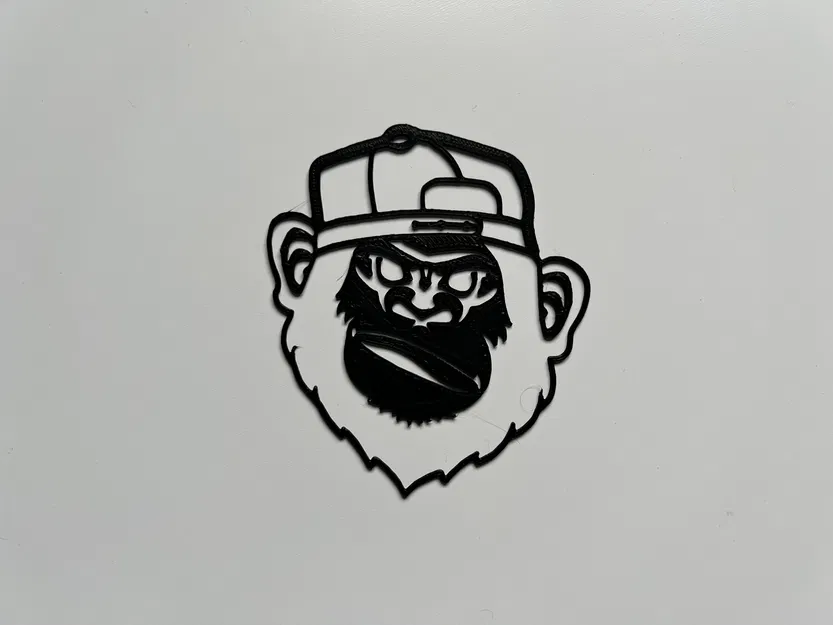 Tranh Treo Tường 3D Hình Khỉ Đội Mũ Ngầu - Image 1