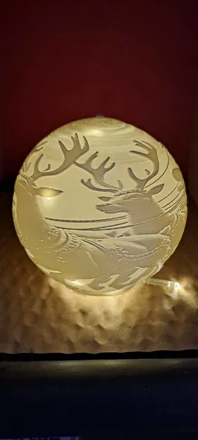 Quả cầu Lithophane Giáng Sinh - Đèn Trang Trí 3D Lung Linh - Image 2