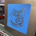 Khuôn Stencil Template Đầu Mèo để Vẽ và Tô Màu - Thumbnail 2
