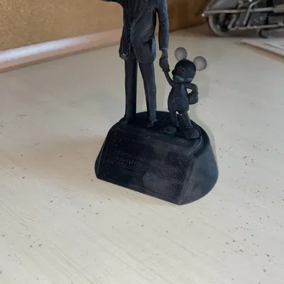 Mô Hình 3D Tượng Walt Disney và Mickey Mouse Disneyland