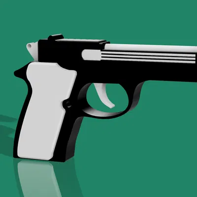 Súng ngắn 3D (không hoạt động) – Mẫu trưng bày tinh xảo