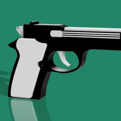 Súng ngắn 3D (không hoạt động) – Mẫu trưng bày tinh xảo