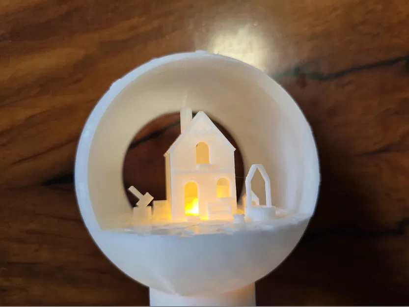 Weihnachtskugel – Quả cầu Noel nhỏ có đèn nến tealight - Image 1