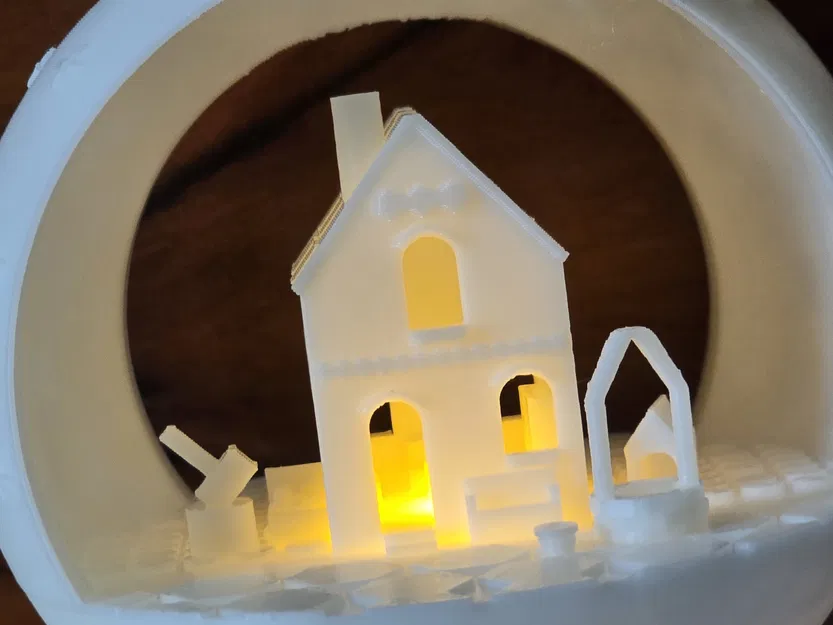 Weihnachtskugel – Quả cầu Noel nhỏ có đèn nến tealight - Image 3