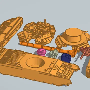Mô hình xe tăng T-90 (Nga) với tháp pháo xoay