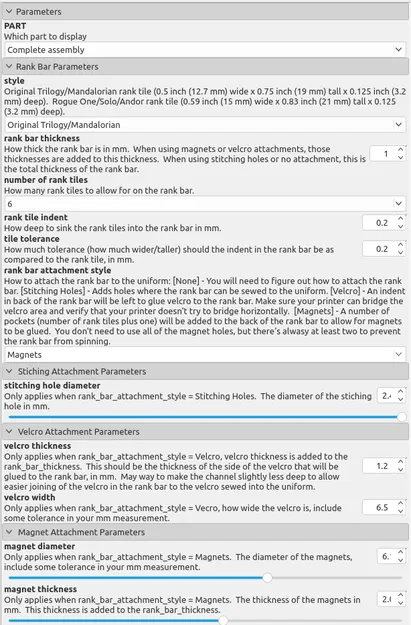 Rank Bar sĩ quan Đế Chế 501st Star Wars tùy biến (Customizable Imperial Officer Rank Bar) - Image 3