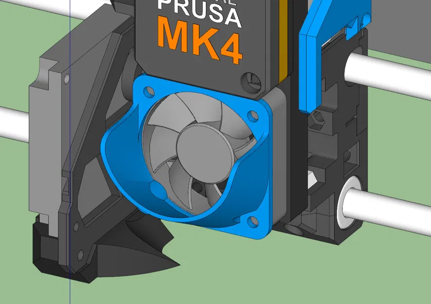 Prusa MK4 - Ống hướng gió quạt hotend (Fan shroud) - Image 1