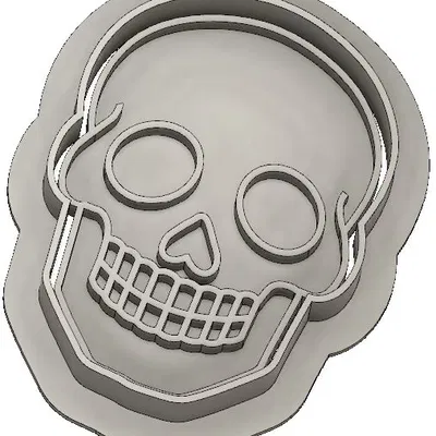 Khuôn cắt bánh hình sọ Halloween (Skull cookie cutter)