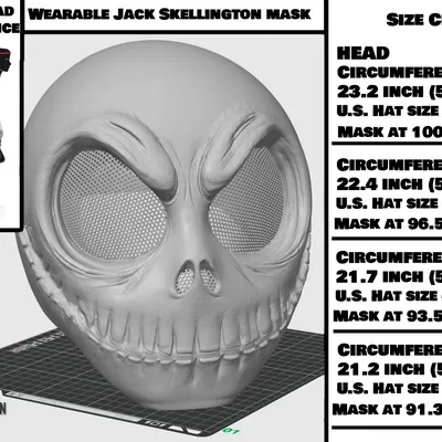 Mask Jack Skellington (Nightmare Before Christmas) - SEREV3d