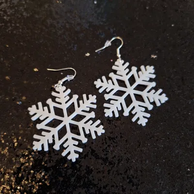 Hoa Tai Bông Tuyết "Snow Earrings" - Tự Làm Quà Giáng Sinh