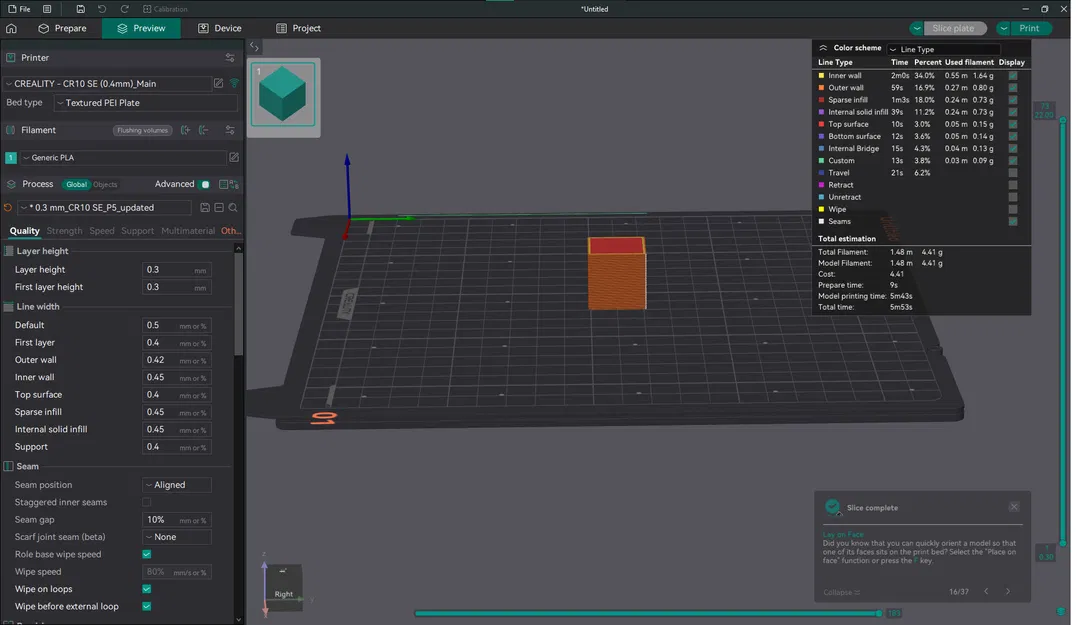 Profile Orca Slicer cho Creality CR10SE (ENHANCED) - Image 6