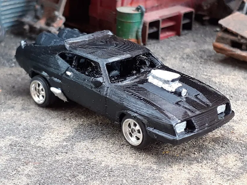 Mad Max Interceptor V8 Ford Falcon Gaslands (tỉ lệ 1/64, có phụ kiện) - Image 1