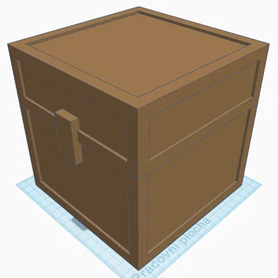 Hộp Gỗ Minecraft Chức Năng In 3D