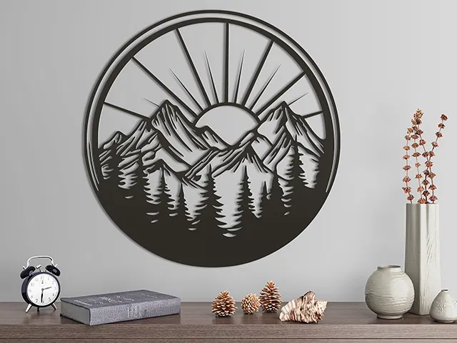 Tranh Treo Tường "Mountain Sun" - Trang Trí Nhà Cửa Độc Đáo - Image 1