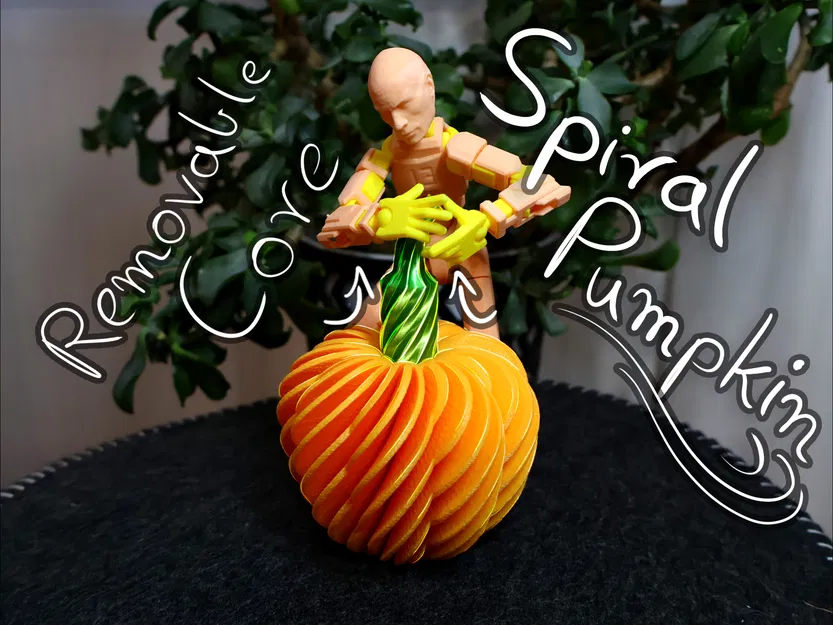 Bí Ngô Xoắn Ốc Trang Trí Halloween (Spiral Pumpkin Decor Halloween) - Image 1