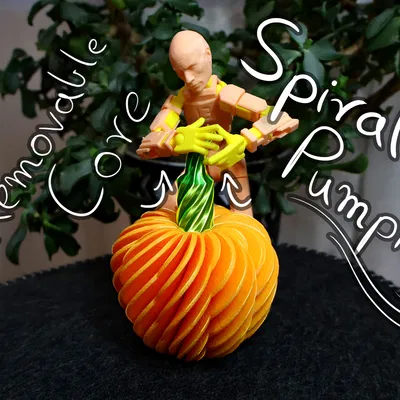 Bí Ngô Xoắn Ốc Trang Trí Halloween (Spiral Pumpkin Decor Halloween)