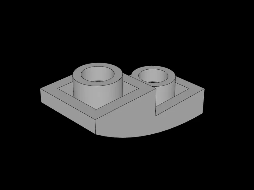 Miếng Lego cong đảo chiều 2x1 (24201.dat) tương thích Lego - Image 1