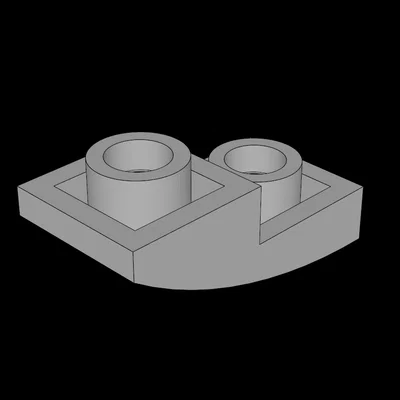 Miếng Lego cong đảo chiều 2x1 (24201.dat) tương thích Lego