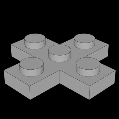 Mảnh Ghép Lego Tương Thích Hình Chữ Thập 3x3
