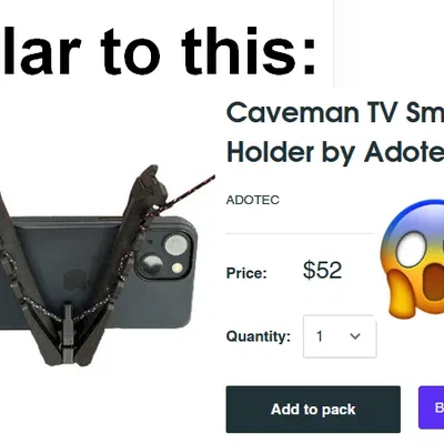 Catman TV UL - Móc Treo/Giá Đỡ Điện Thoại Cho Lều Cắm Trại (caveman)