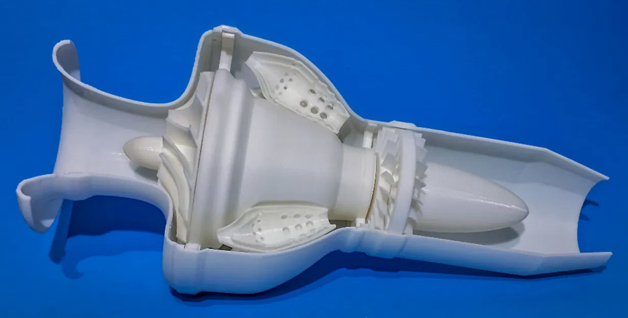 Động cơ Turbojet - Mô hình Cutaway Máy nén hướng tâm - Image 1
