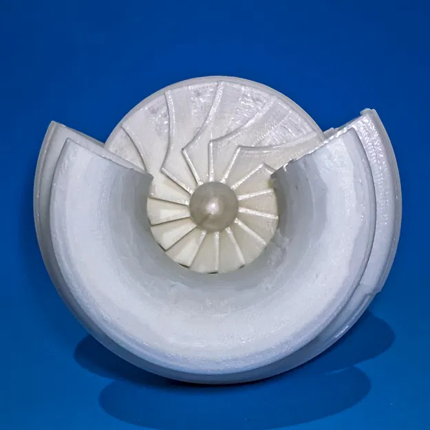 Động cơ Turbojet - Mô hình Cutaway Máy nén hướng tâm - Image 3